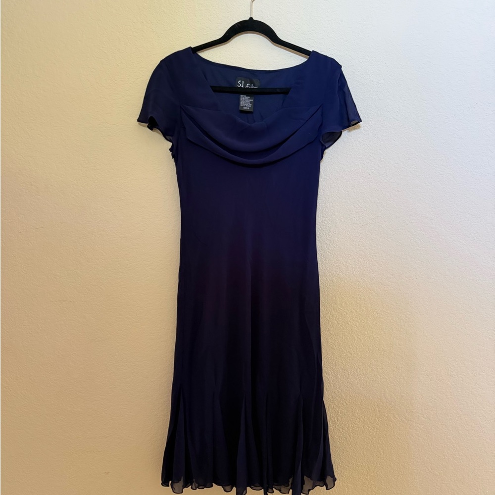 Elegant Navy Blue Dress
